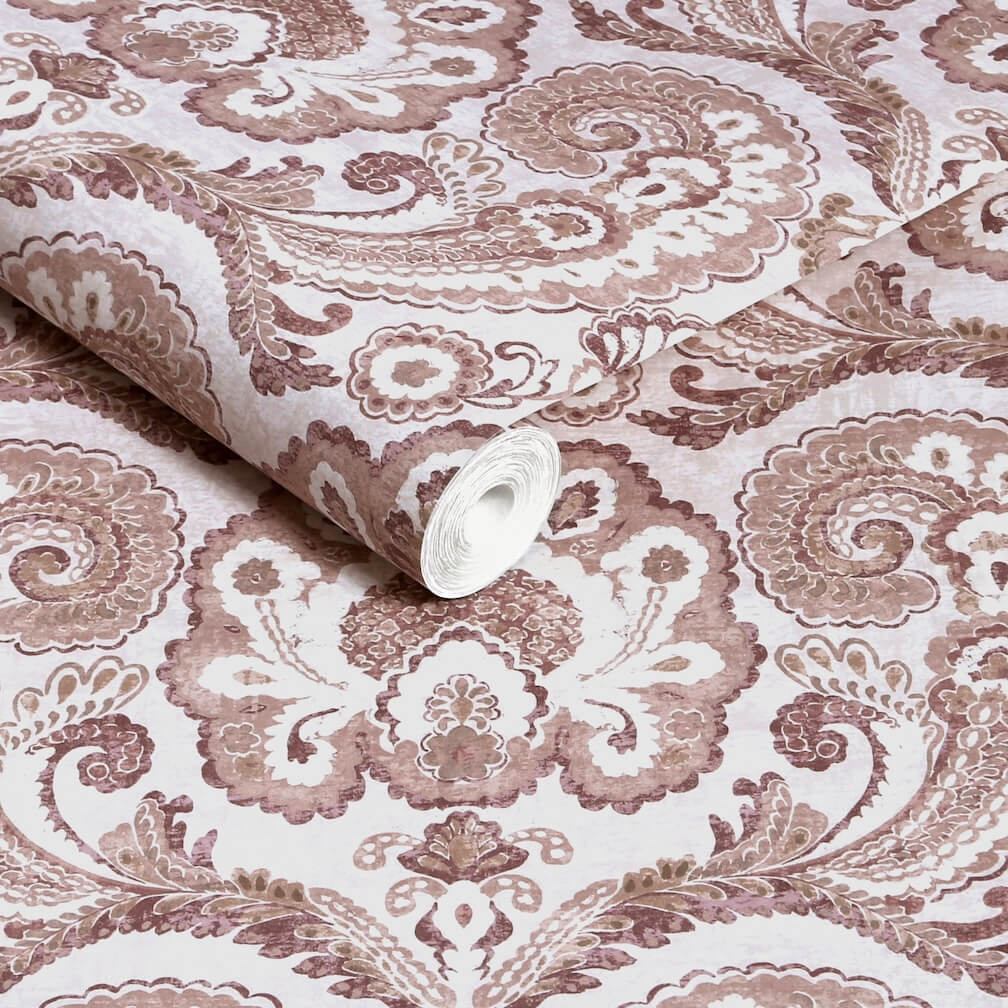 Graham & Brown Paisley Tapestry Linen Wallpaper
