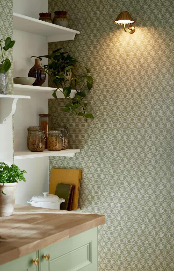 Graham & Brown Edo Dark Sage Wallpaper