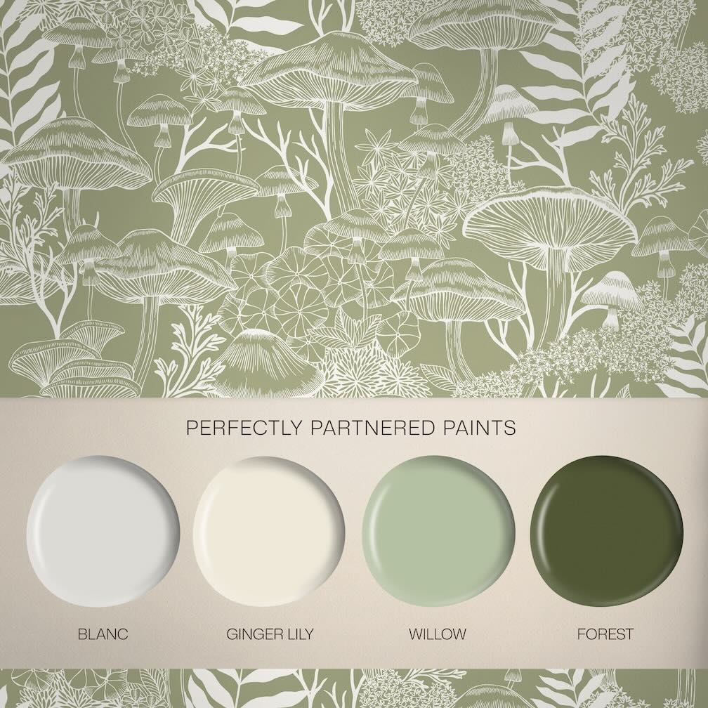 Graham & Brown Fungi Folklore Willow Wallpaper