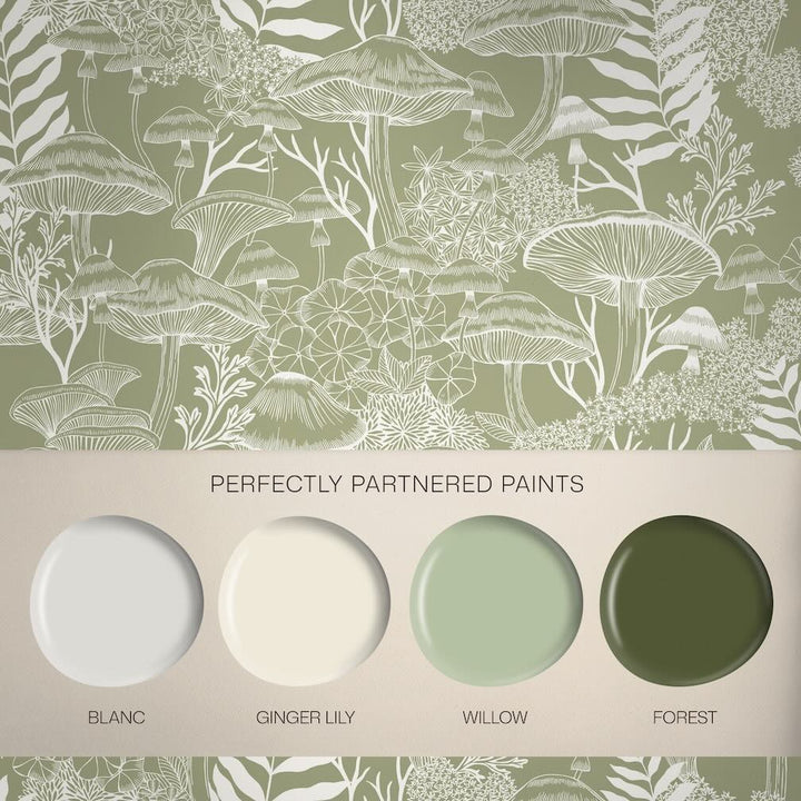 Graham & Brown Fungi Folklore Willow Wallpaper