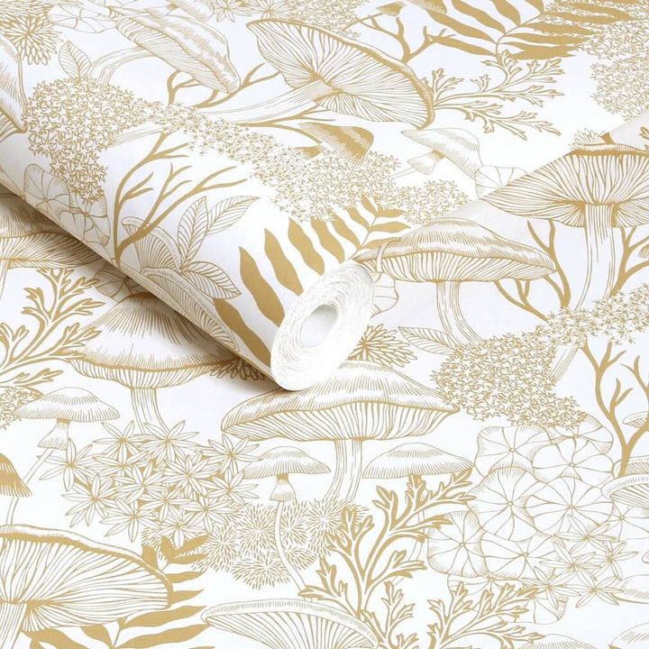 Graham & Brown Fungi Folklore Crème Brûlée Wallpaper
