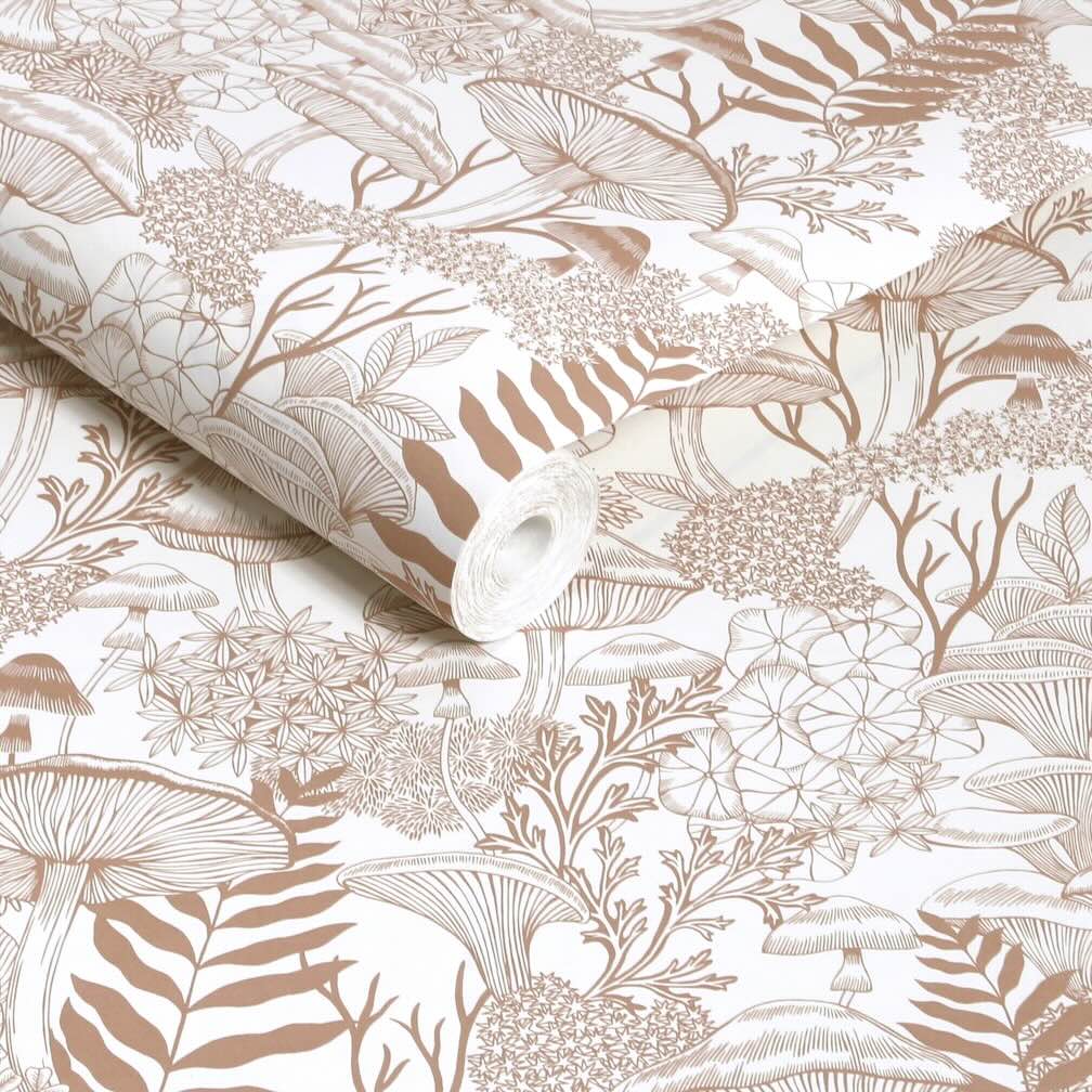 Graham & Brown Fungi Folklore Whispering Rose Wallpaper