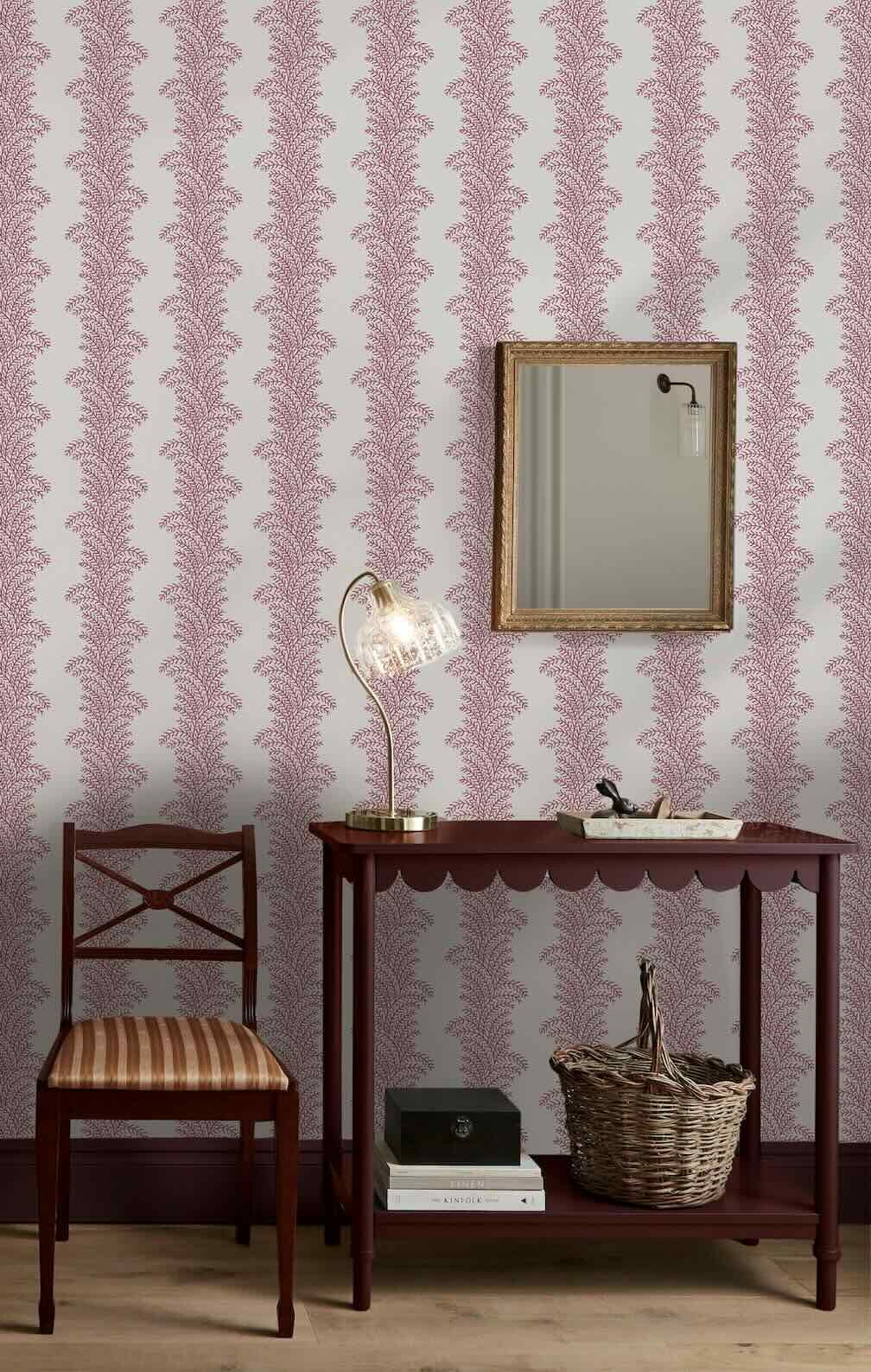 Graham & Brown Whispering Fern Divine Damson Wallpaper