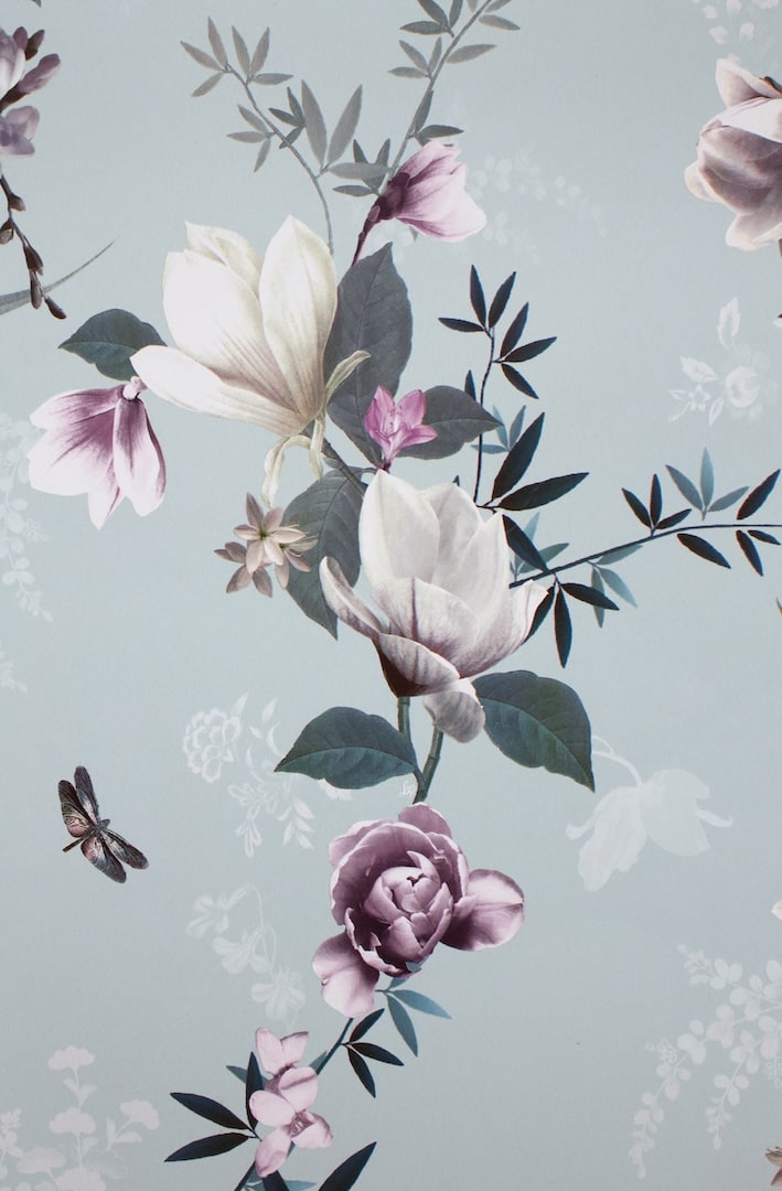 Lipsy Lotus Duck Egg Floral Wallpaper