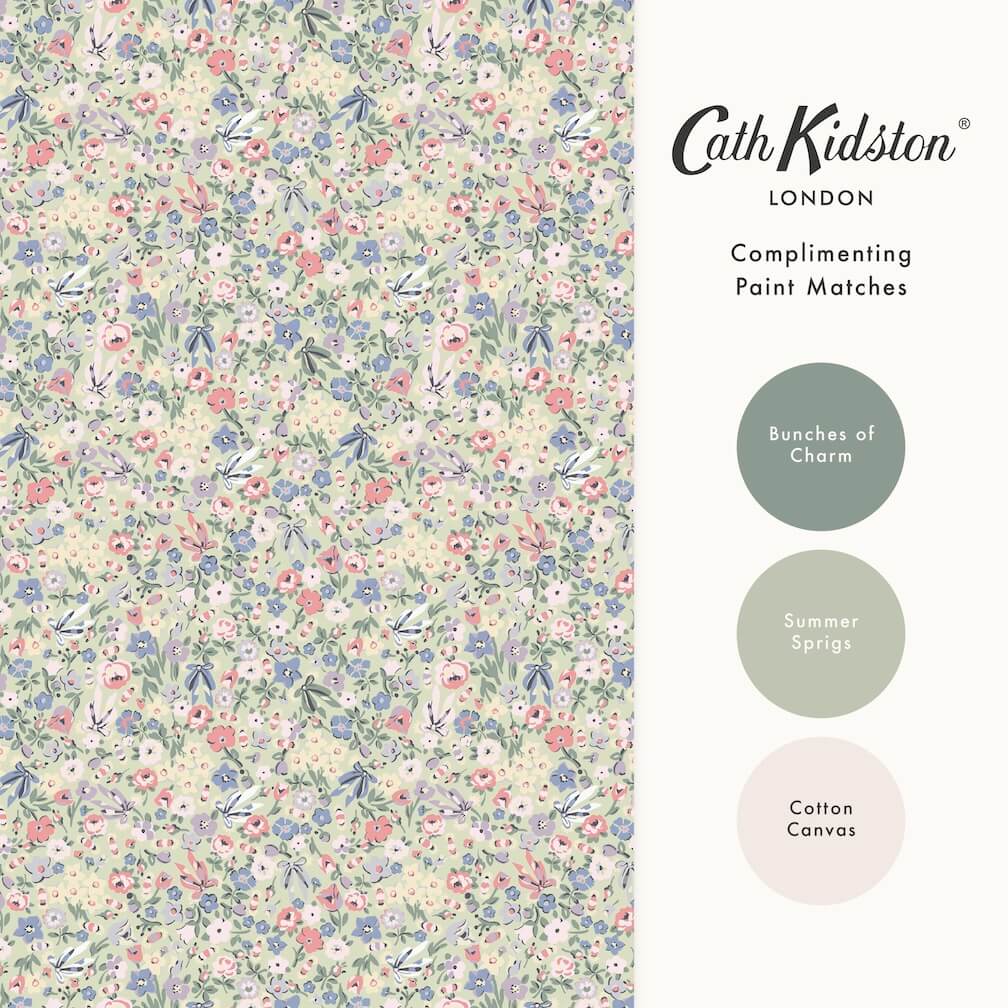 Cath Kidston Harmony Ditsy Sage Wallpaper