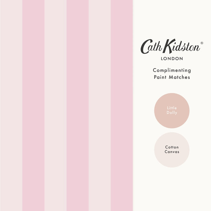 Cath Kidston Canopy Stripe Pink Wallpaper