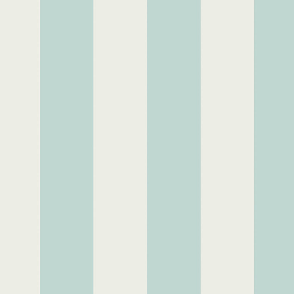 Cath Kidston Canopy Stripe Blue and Cream Wallpaper