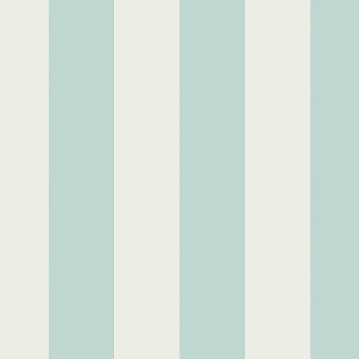 Cath Kidston Canopy Stripe Blue and Cream Wallpaper