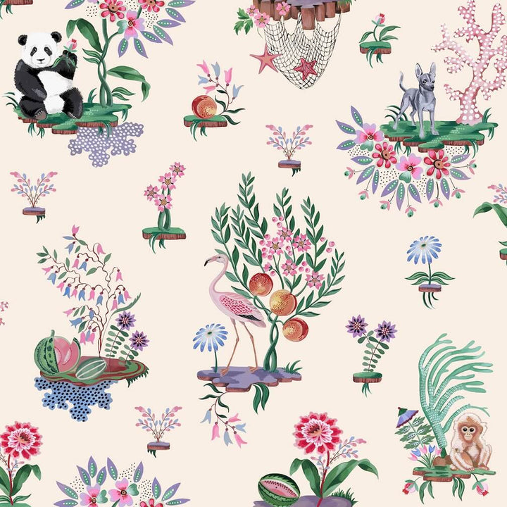 Cath Kidston Chihuahua Island Cream Wallpaper