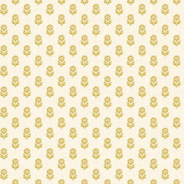 Joules Woodblock Floral Cream & Yellow Wallpaper