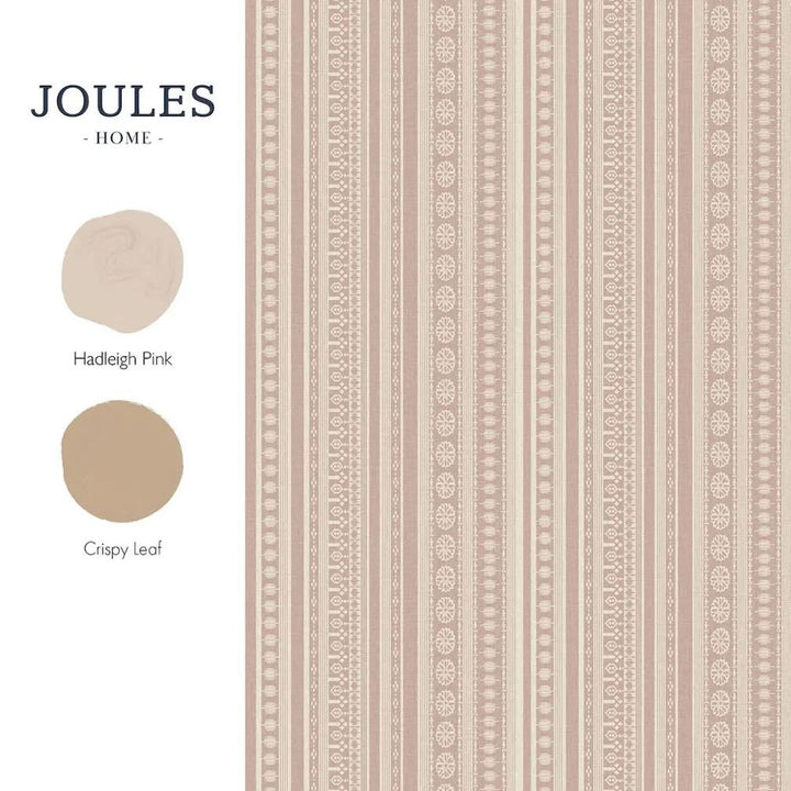 Joules Decorative Stripe Pink Wallpaper