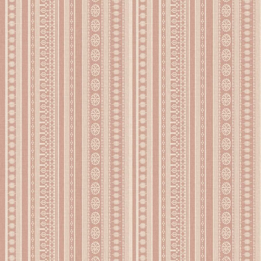 Joules Decorative Stripe Pink Wallpaper