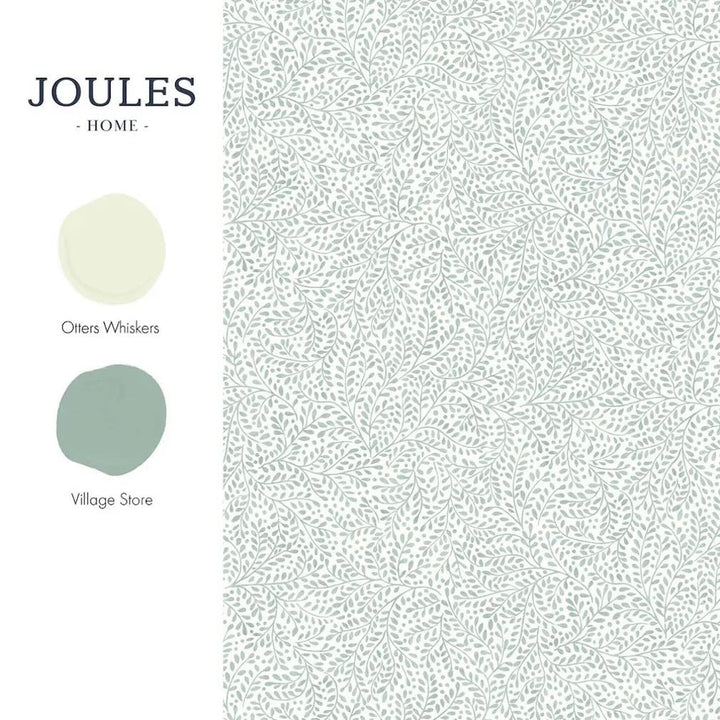 Joules Willow Leaf Duck Egg Blue Wallpaper