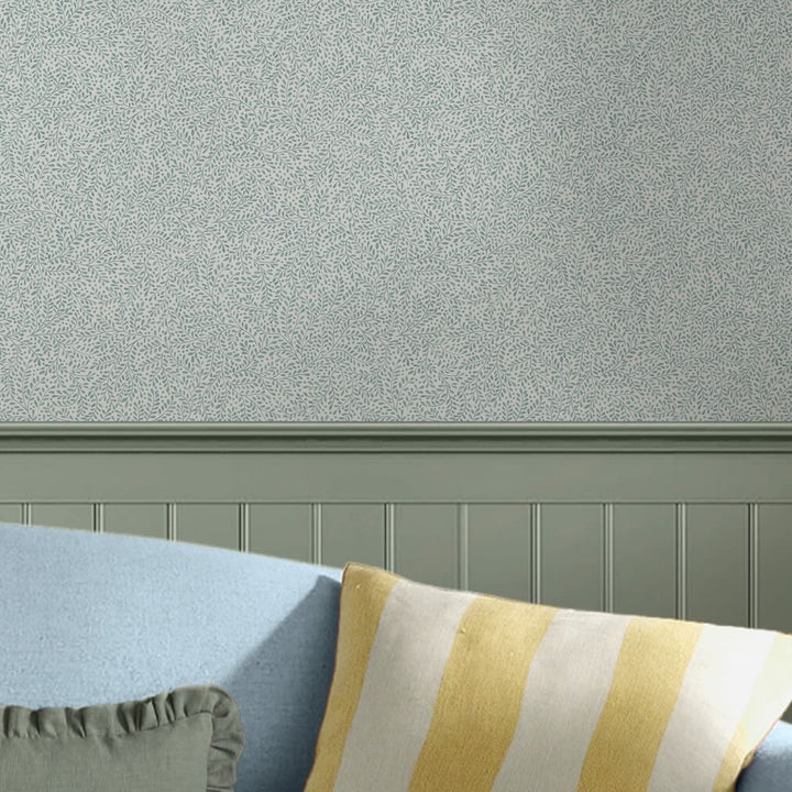 Joules Willow Leaf Duck Egg Blue Wallpaper