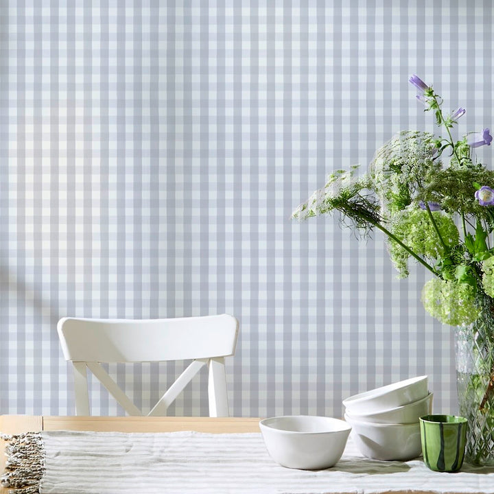 Superfresco Easy Hattie Gingham Duckegg Wallpaper