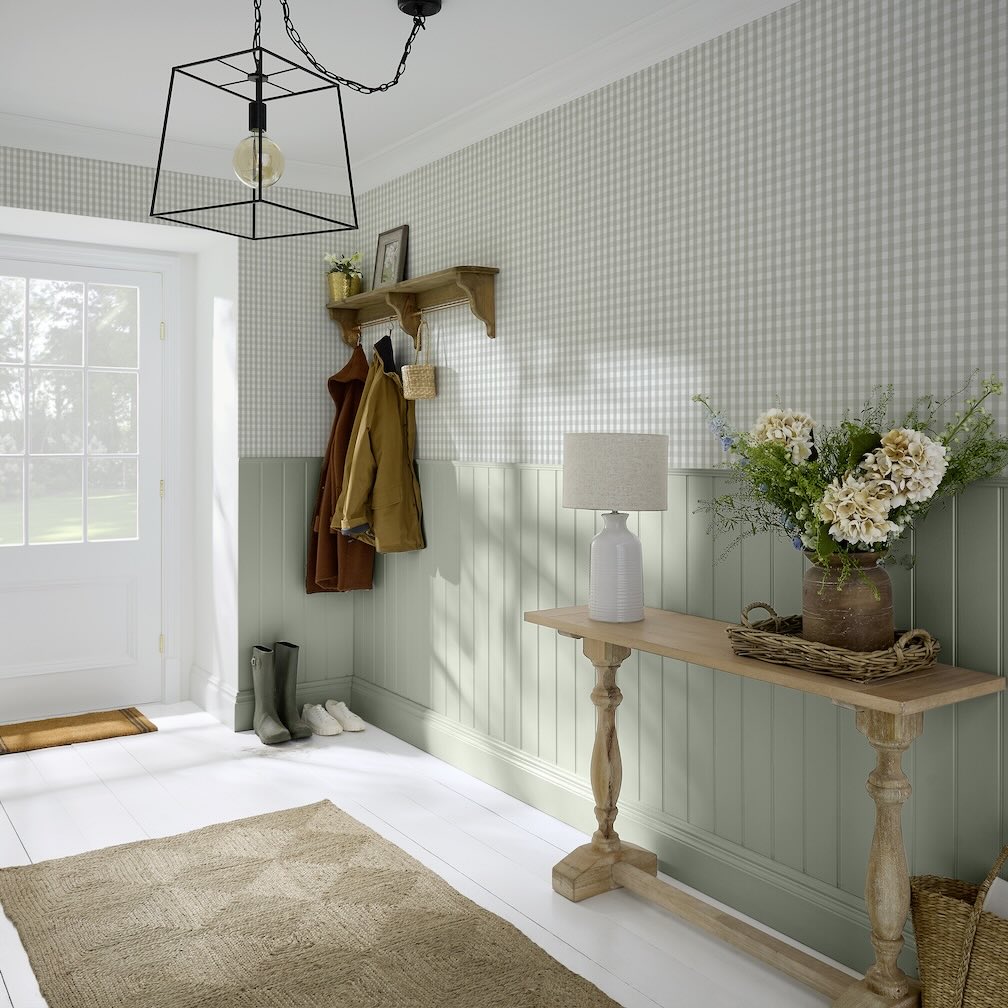 Superfresco Easy Hattie Gingham Sage Wallpaper