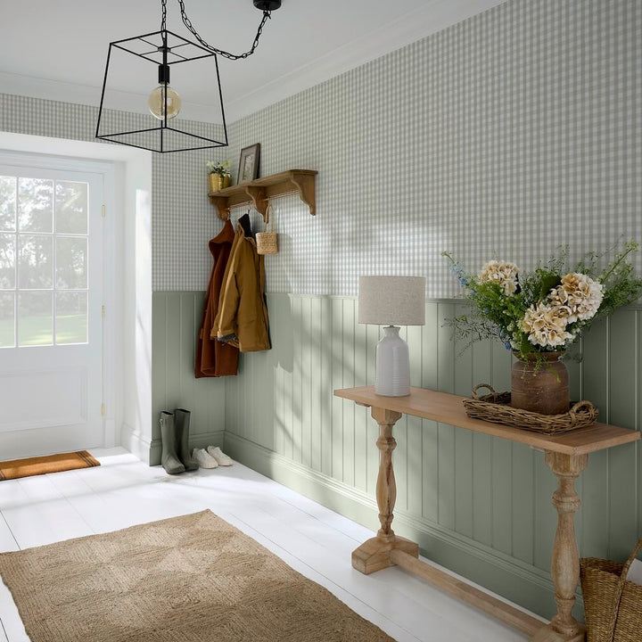 Superfresco Easy Hattie Gingham Sage Wallpaper
