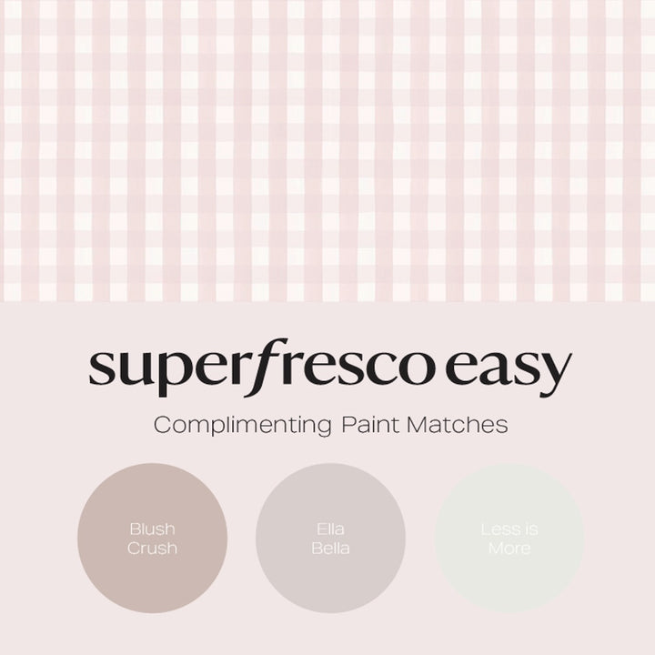 Superfresco Easy Hattie Gingham Pink Wallpaper