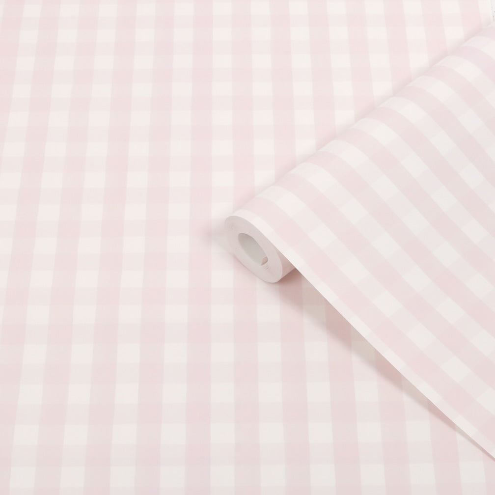 Superfresco Easy Hattie Gingham Pink Wallpaper