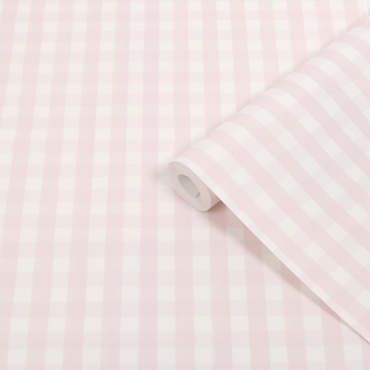 Superfresco Easy Hattie Gingham Pink Wallpaper