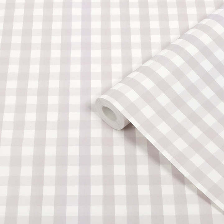 Superfresco Easy Hattie Gingham Stone Wallpaper