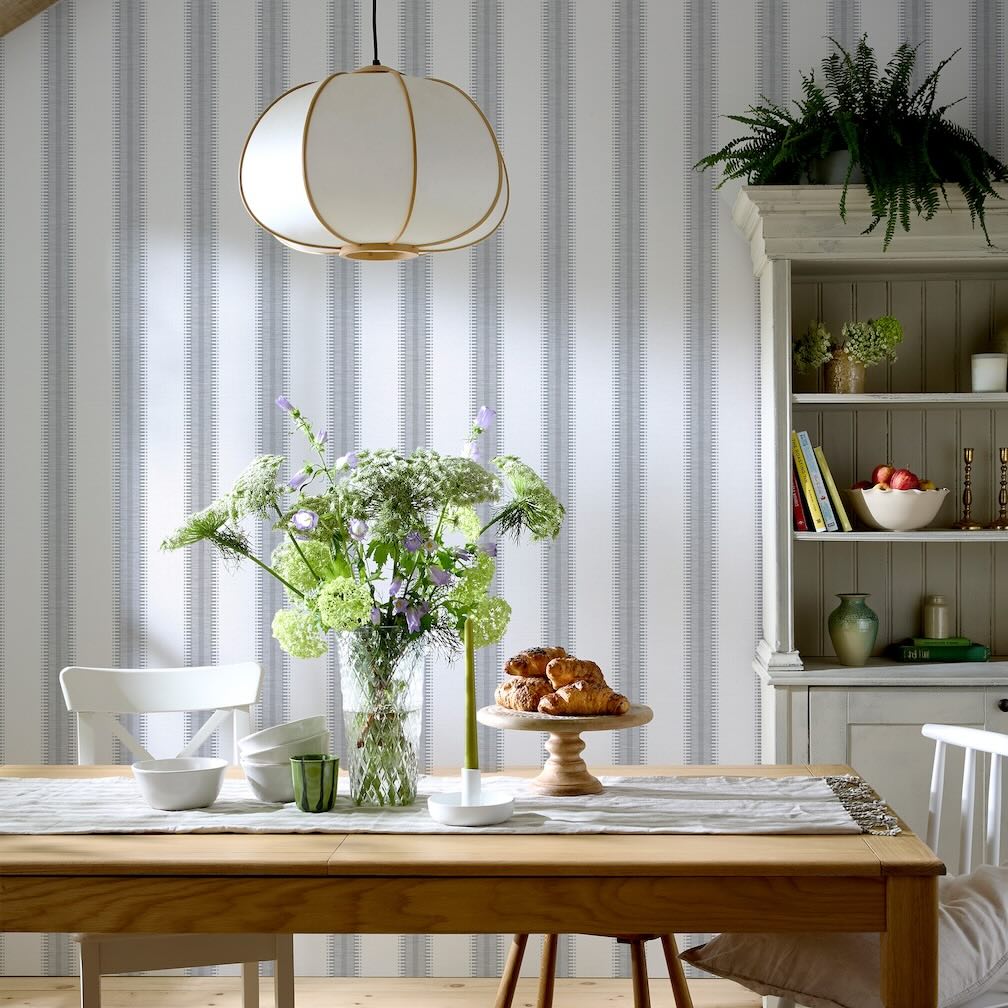 Superfresco Easy Sonnet Stripe Blue Wallpaper