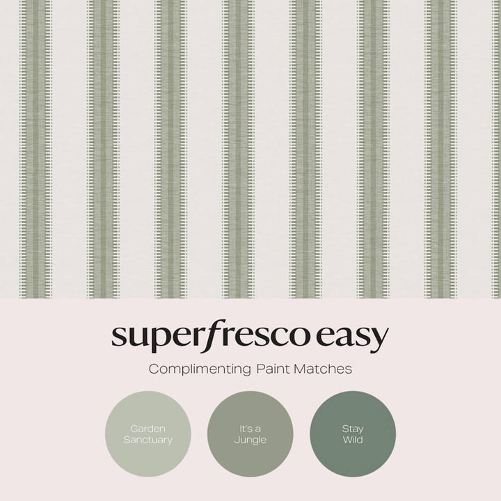 Superfresco Easy Sonnet Stripe Sage Wallpaper
