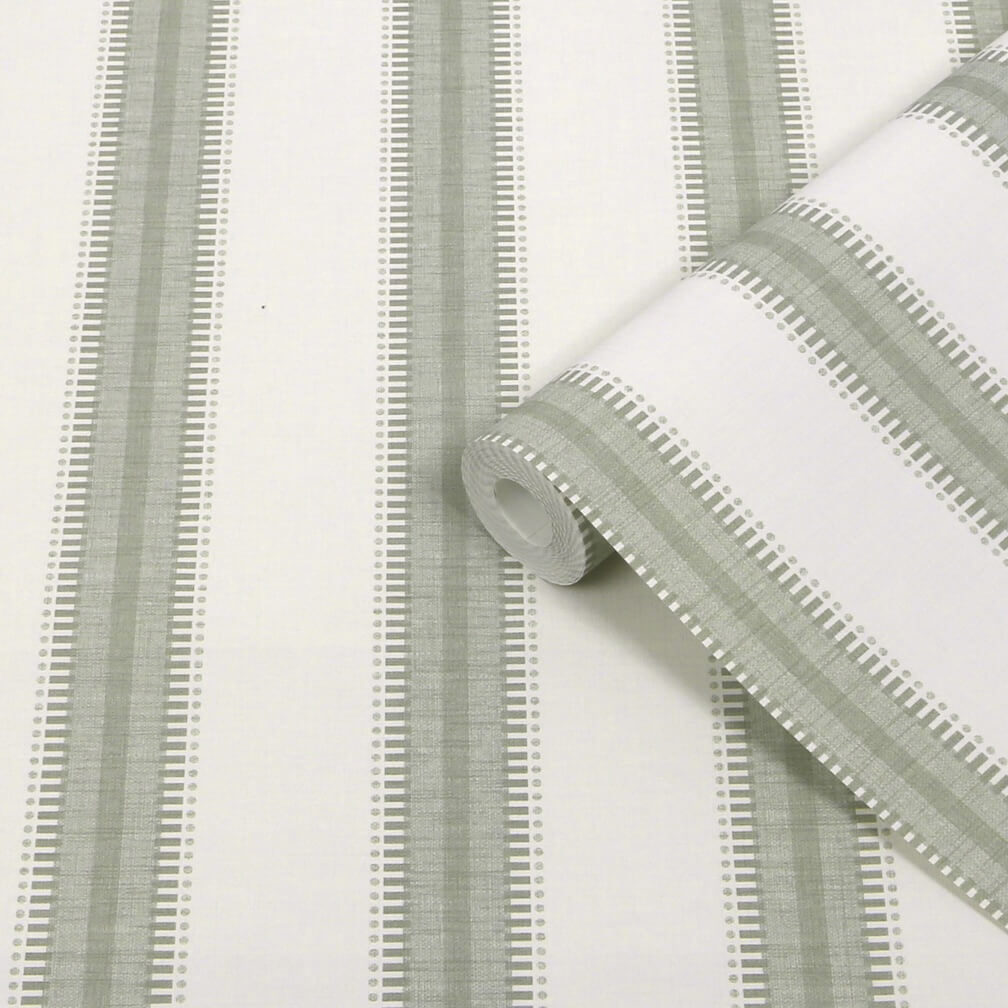 Superfresco Easy Sonnet Stripe Sage Wallpaper