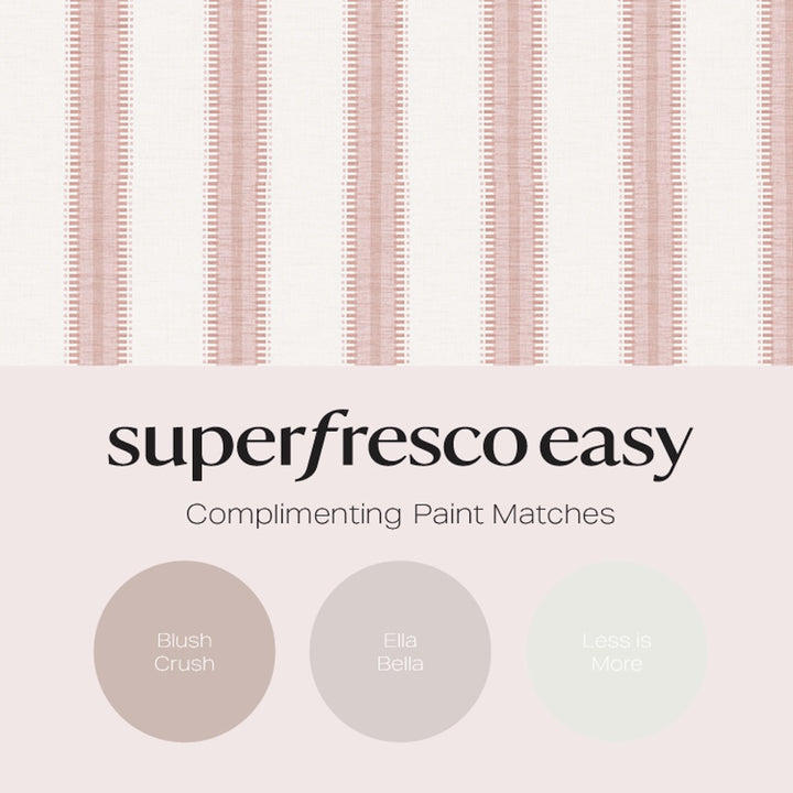 Superfresco Easy Sonnet Stripe Pink Wallpaper