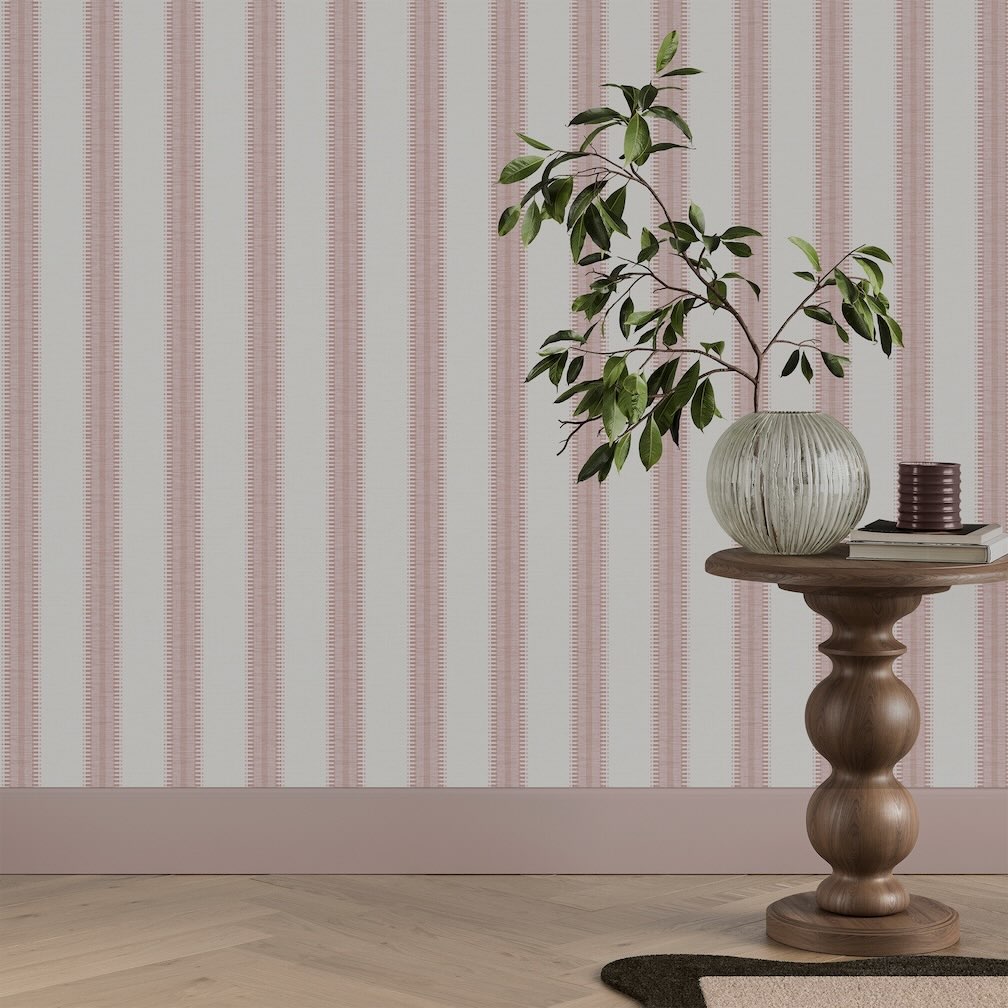 Superfresco Easy Sonnet Stripe Pink Wallpaper