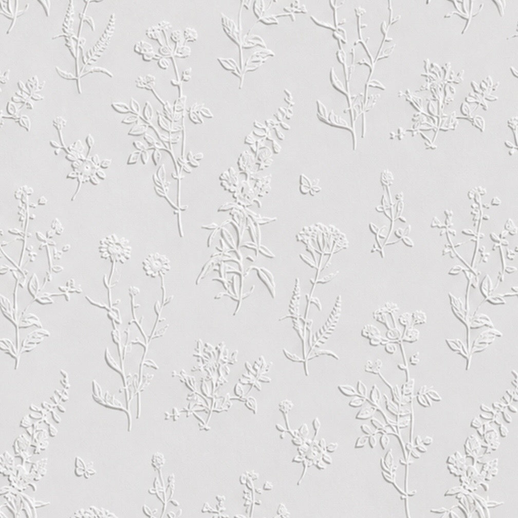 Superfresco Easy Ada White Paintable Wallpaper
