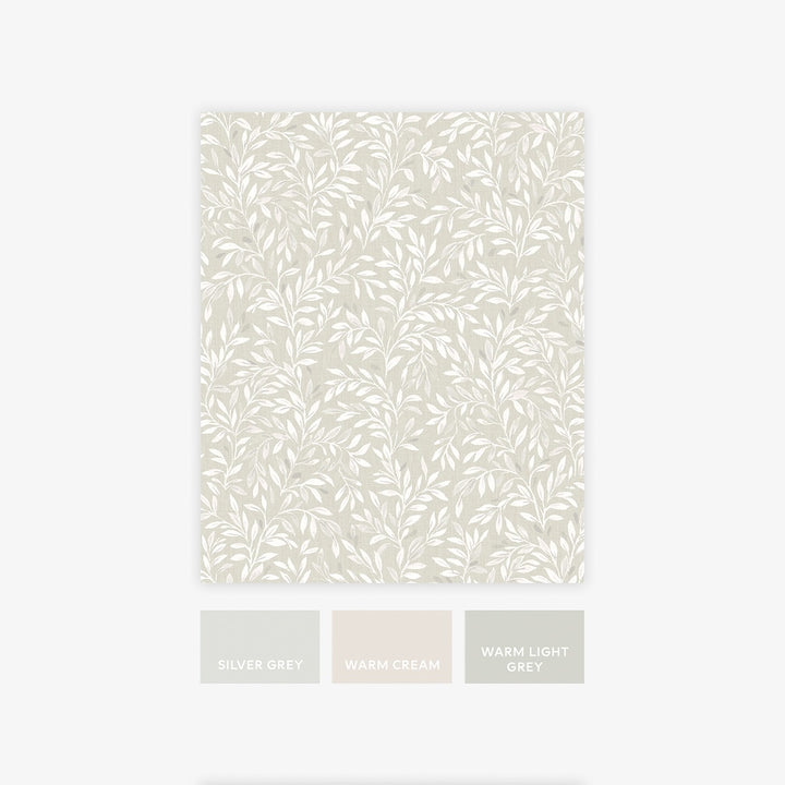 Next Ivory Ditsy Leaf Wallpaper