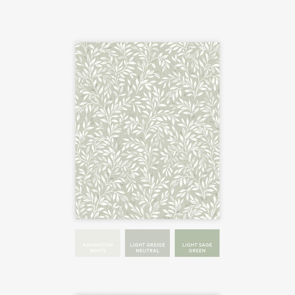 Next Sage Ditsy Leaf Wallpaper