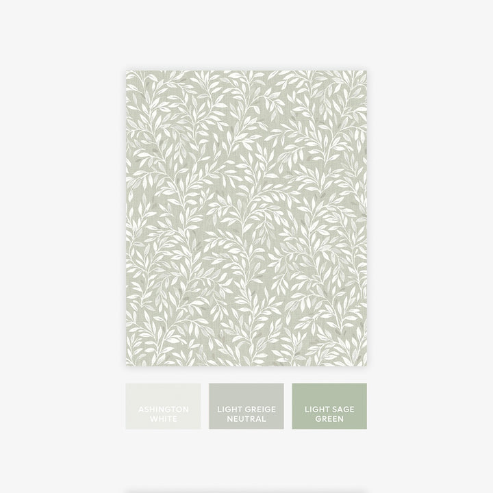 Next Sage Ditsy Leaf Wallpaper