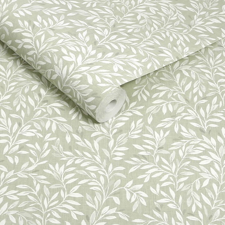 Next Sage Ditsy Leaf Wallpaper