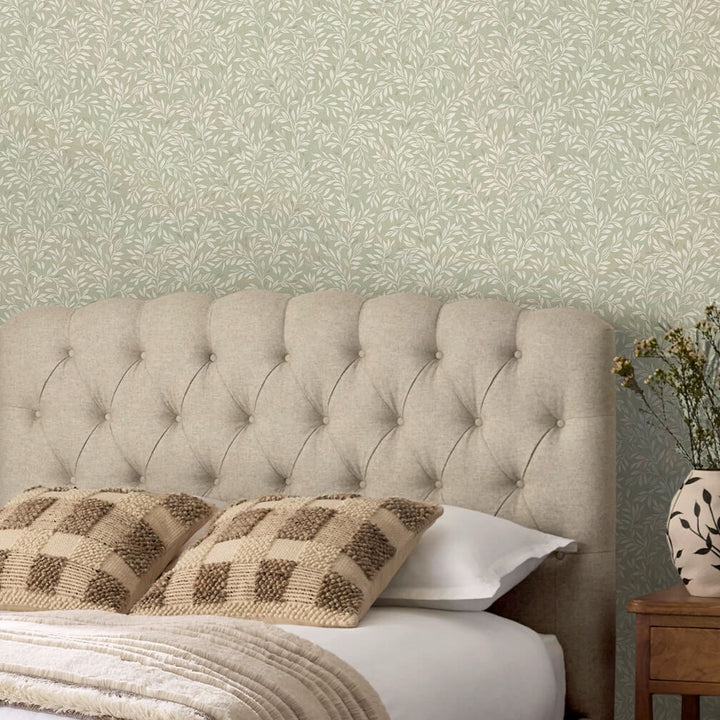 Next Sage Ditsy Leaf Wallpaper