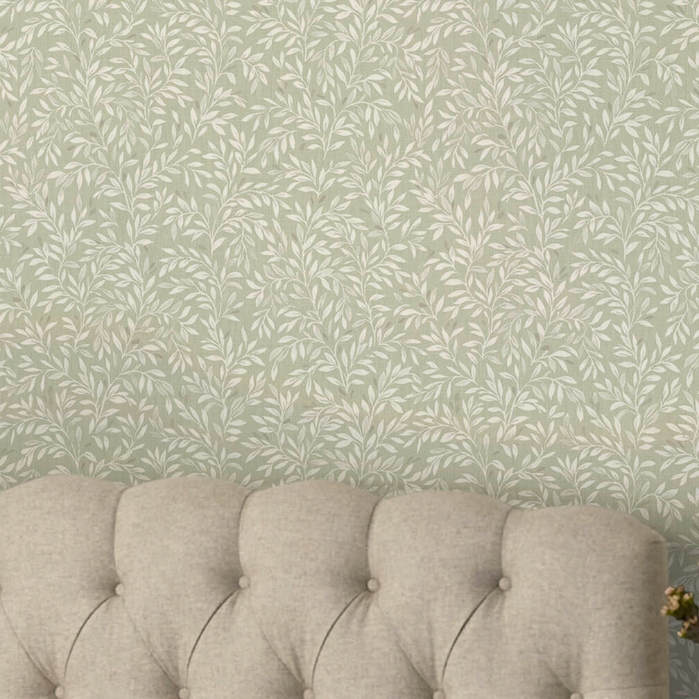 Next Sage Ditsy Leaf Wallpaper