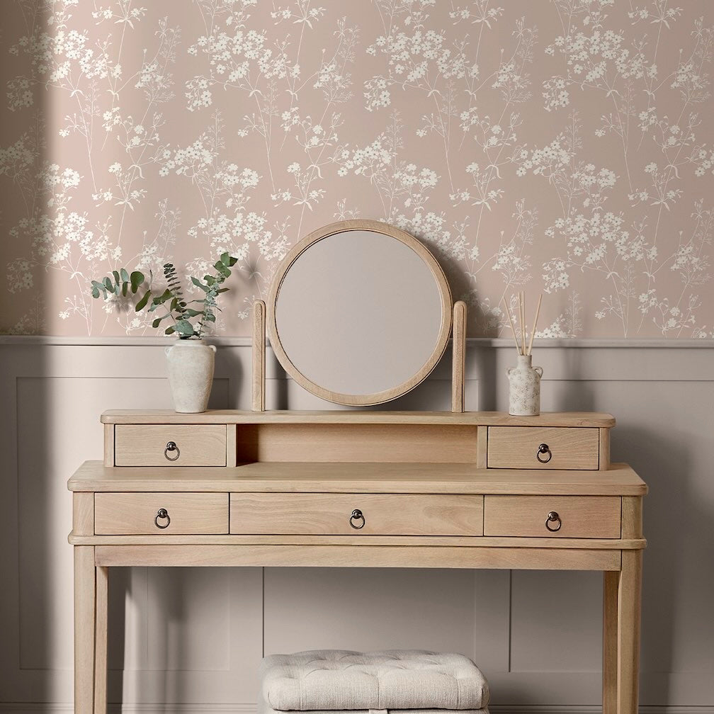 Next Blush Country Leaves Wallpaper