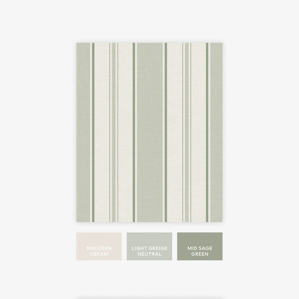 Next Sage Country Stripe Wallpaper