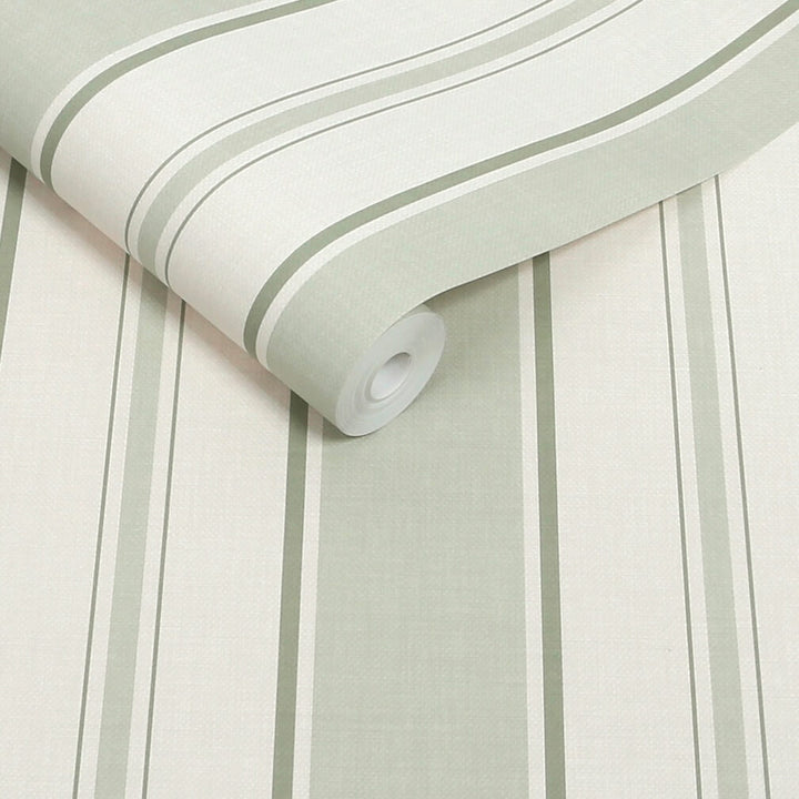 Next Sage Country Stripe Wallpaper