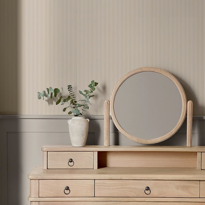 Next Natural Ticking Stripe Wallpaper