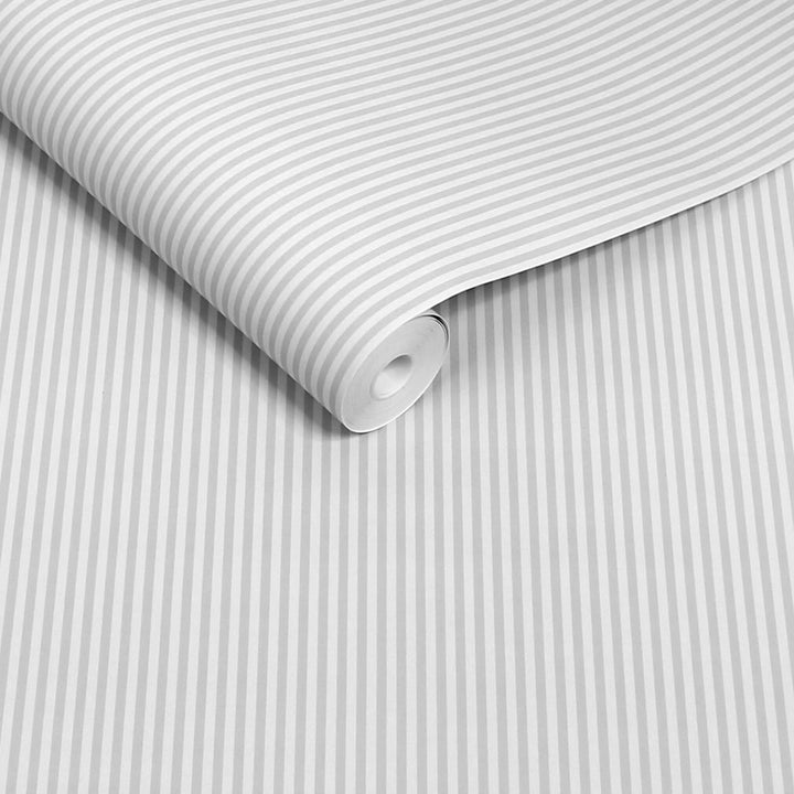 Next Soft Grey Ticking Stripe Wallpaper