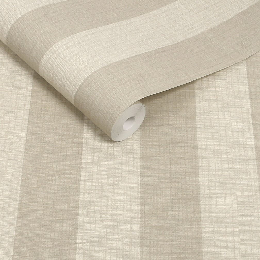Next Warm Linen Stripe Wallpaper