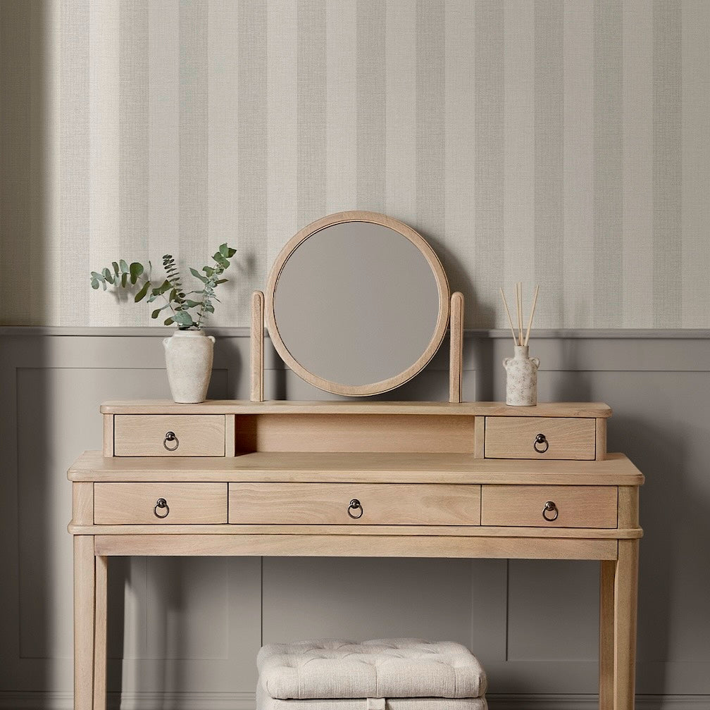 Next Natural Linen Stripe Wallpaper