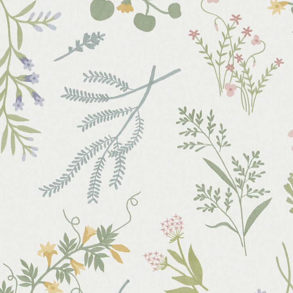 Next Ivory Stitch Floral Wallpaper