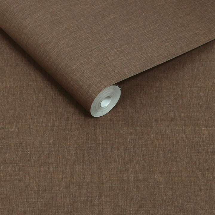 Next Chocolate Linen Look Wallpaper
