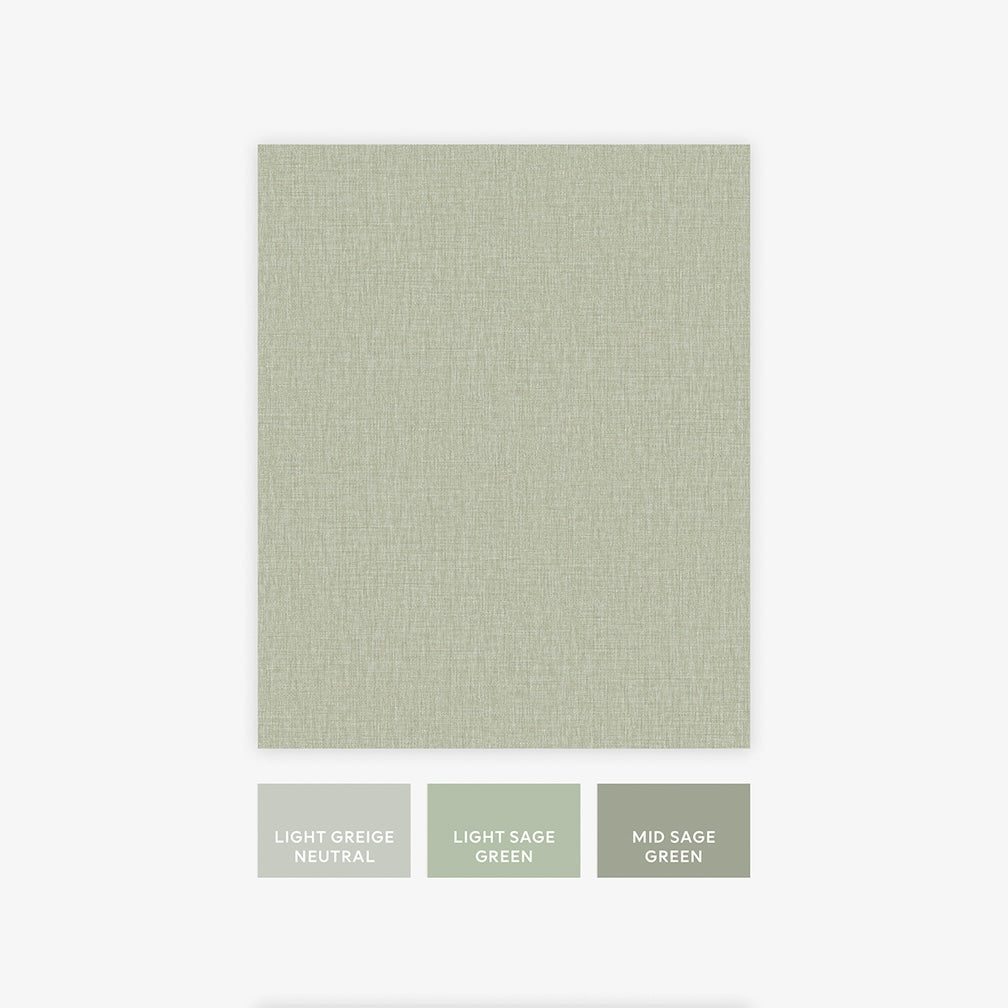 Next Sage Linen Look Wallpaper