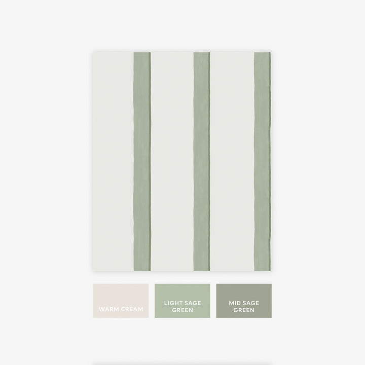 Next Green Painted Stripe Wallpaper