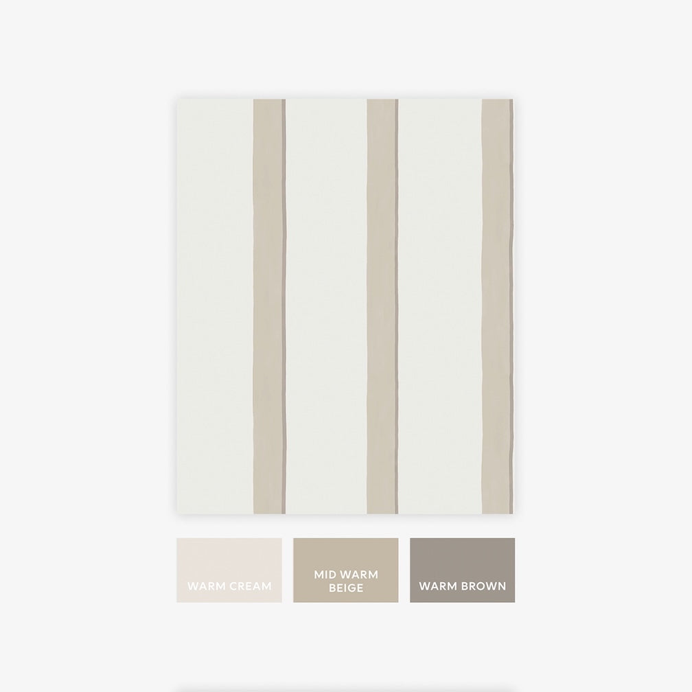 Next Natural Painted Stripe Wallpaper