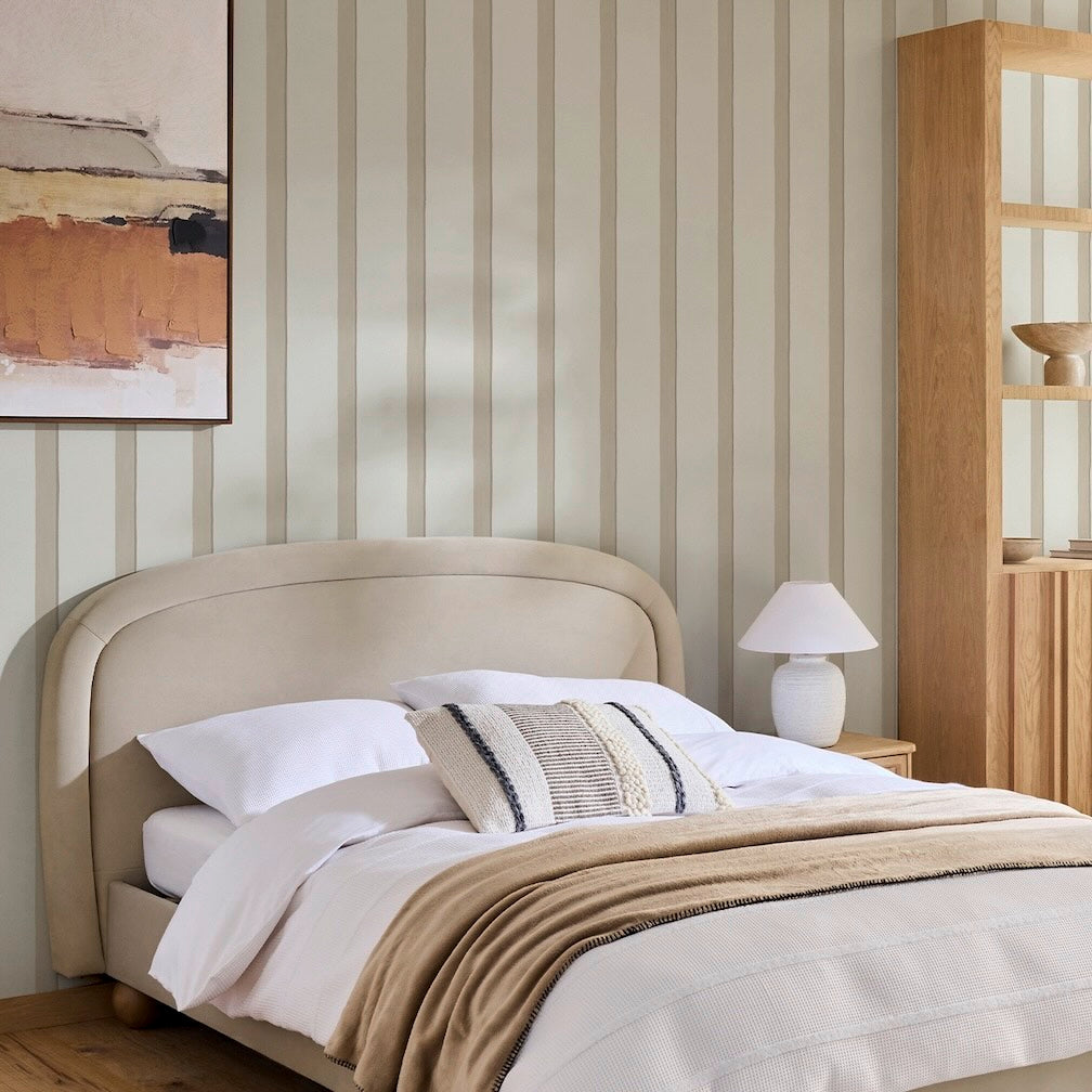 Next Natural Painted Stripe Wallpaper